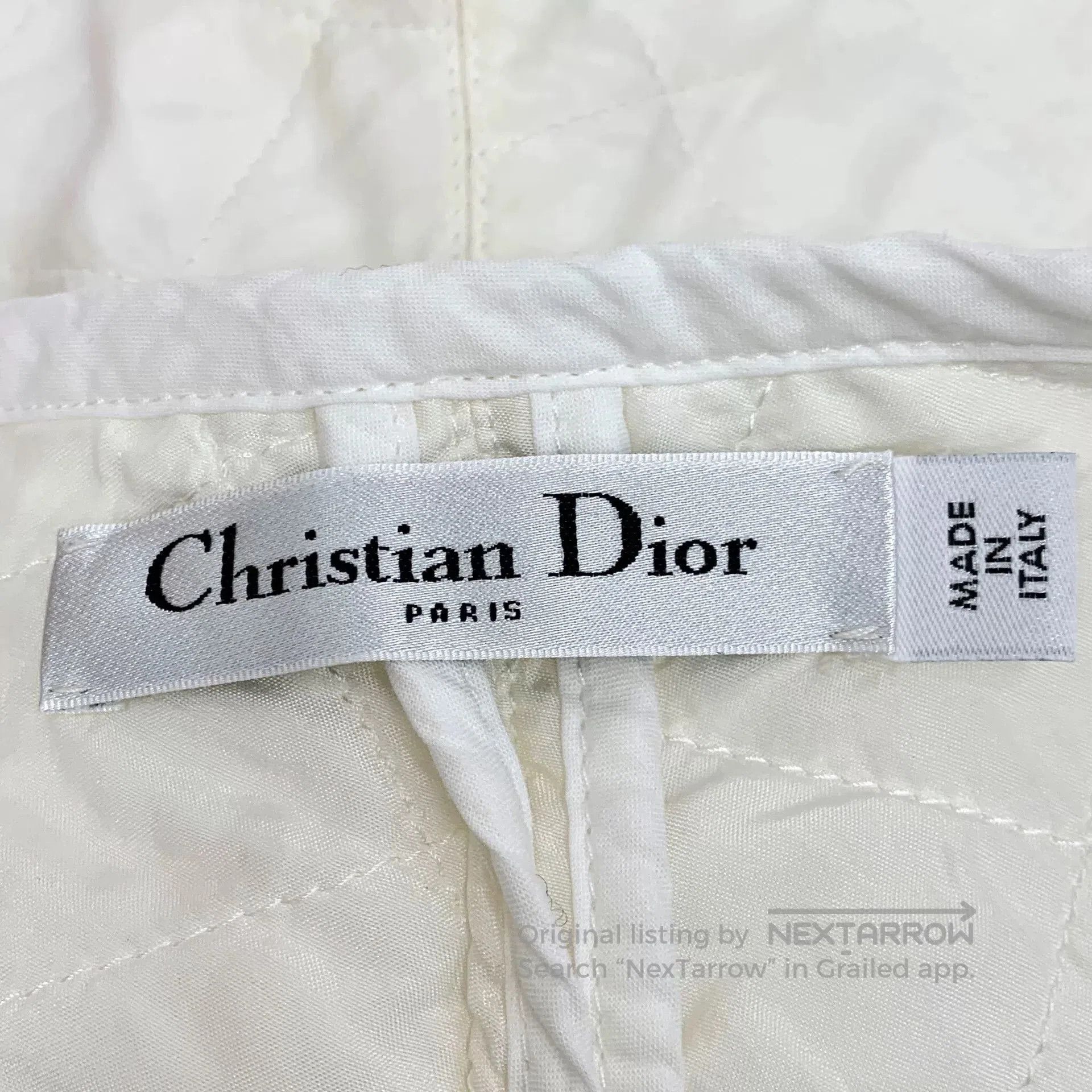 Dior Dior White Diamond Pattern Silk Shorts. Size US 38 / EU 54 - 5 Thumbnail