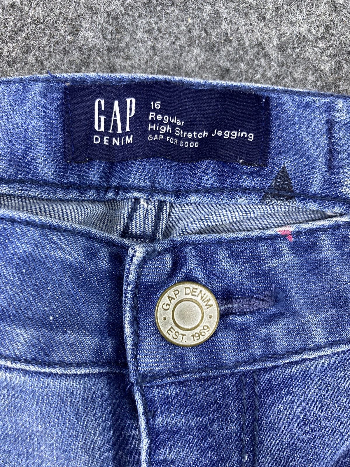 Gap × Jean × Vintage GAP High stretch Jegging Blue Wash Denim-J989 Size 28" / US 6 / IT 42 - 7 Thumbnail