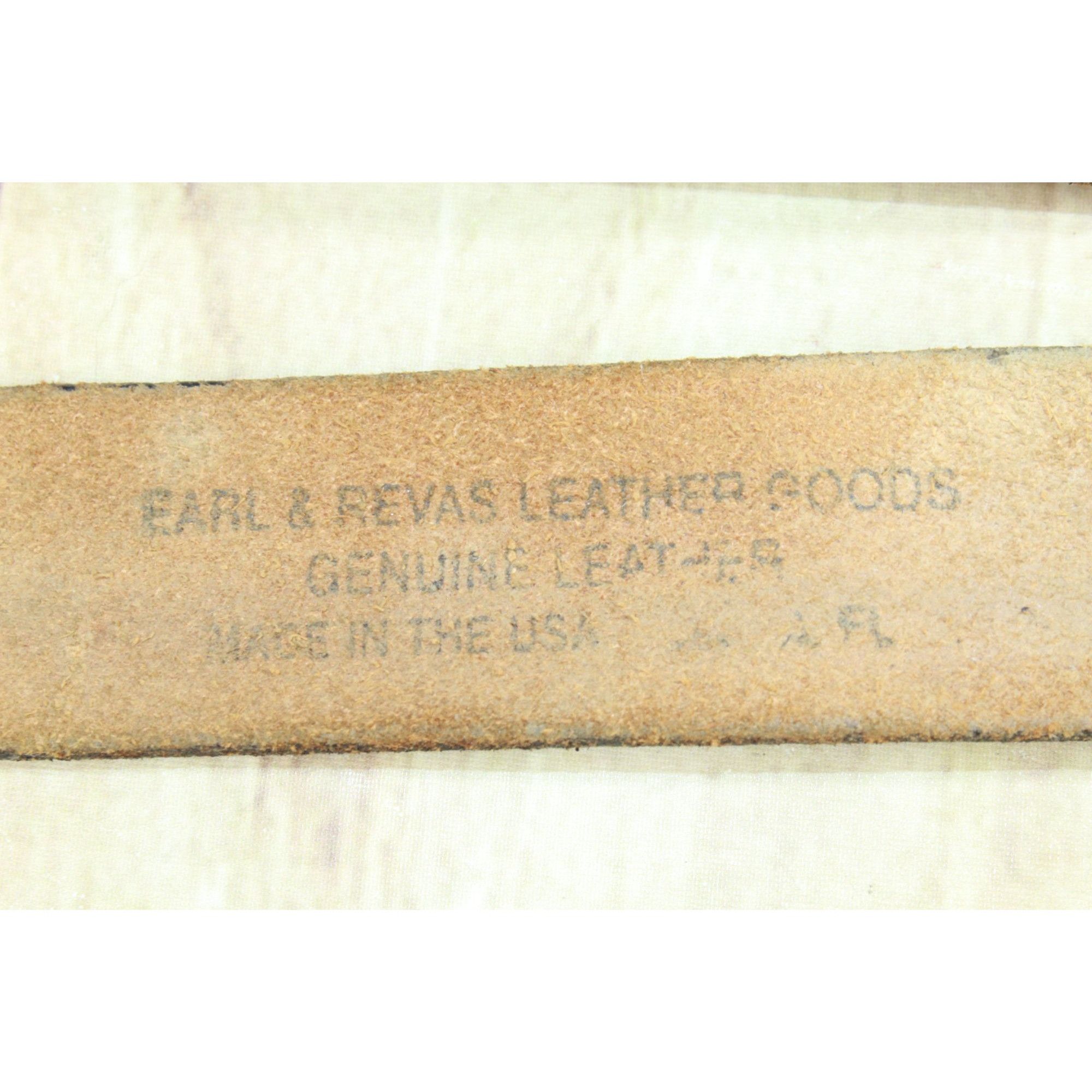 Other Earl & Revas Eagle Flag Embossed Leather Belt 47" Size 46 - 5 Thumbnail