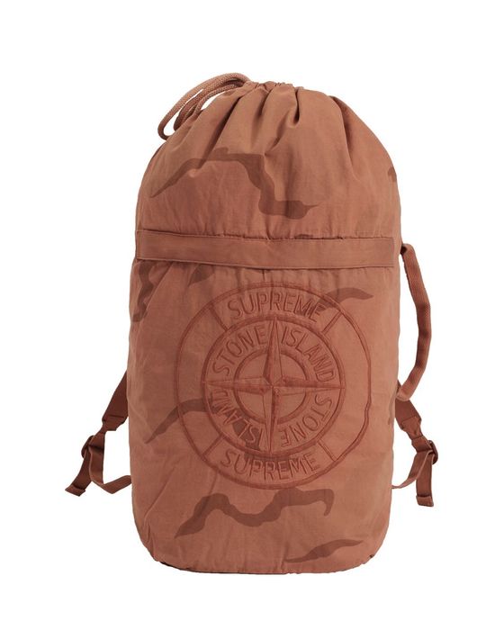 Supreme stone island camo on sale backpack