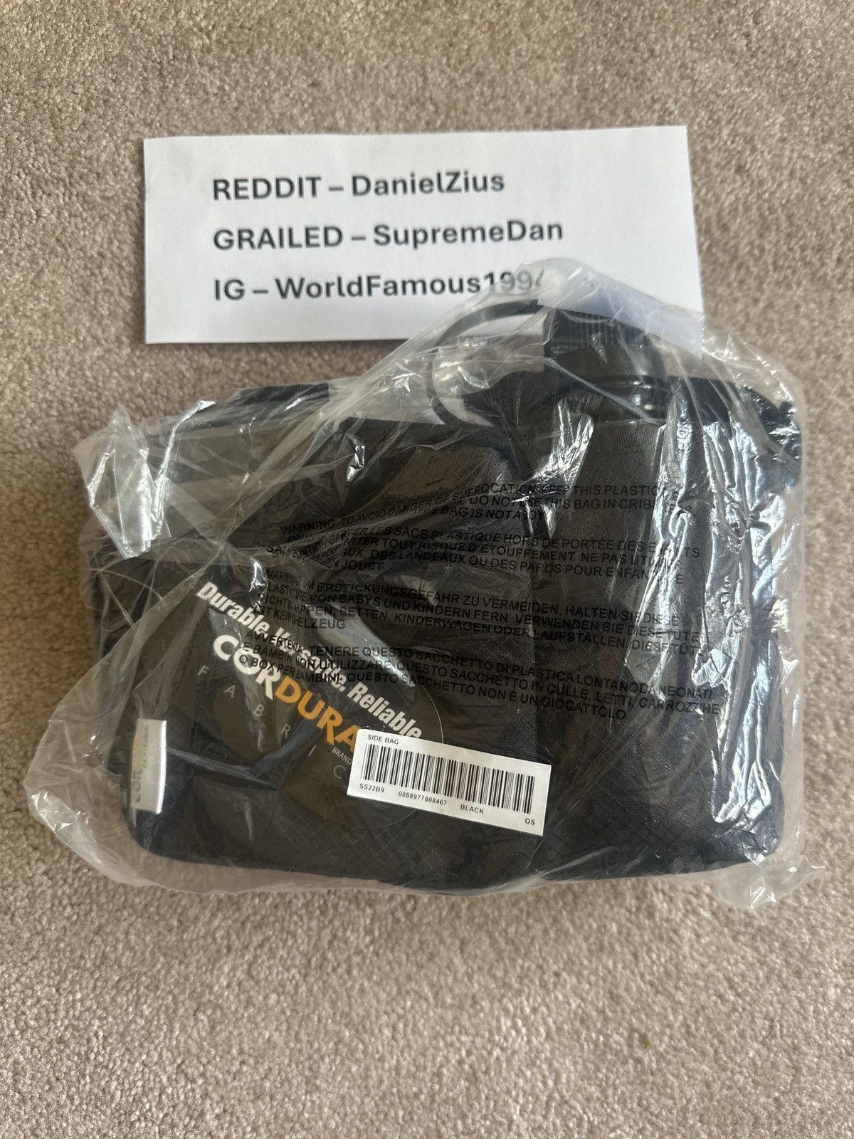 Supreme Supreme Side Bag 'Black' Size ONE SIZE - 2 Thumbnail