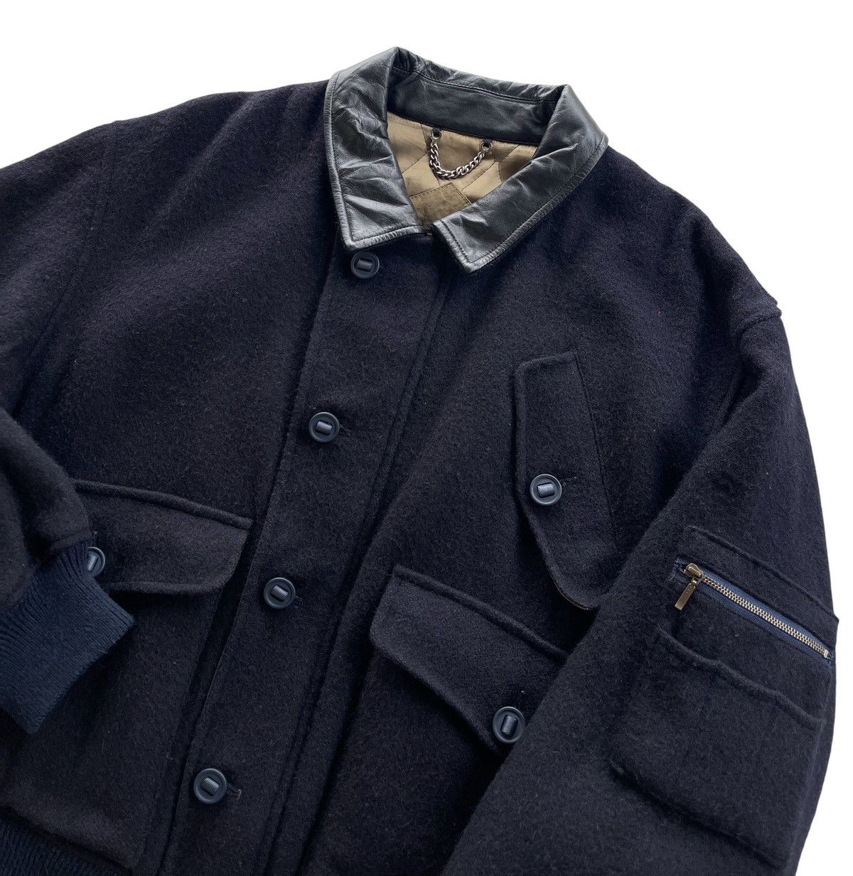 Japanese Brand Storm Island Wool Blouson Jacket Navy Size US M / EU 48-50 / 2 - 1 Thumbnail