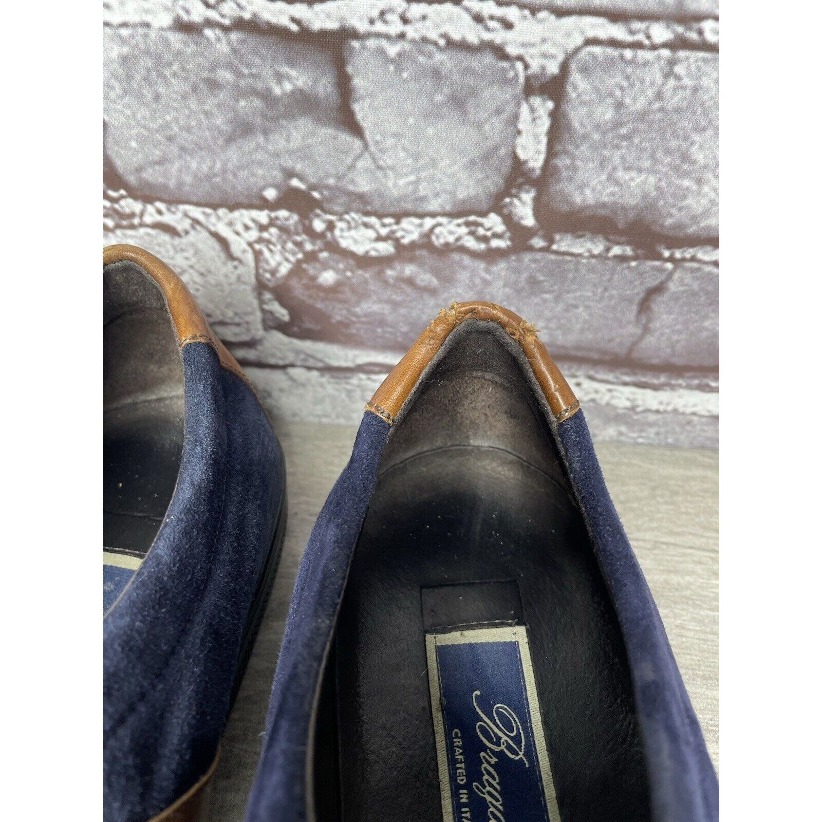 Cole Haan Bragano Blue Suede Brown Leather Bicycle Casual Lace Shoes M Size US 9.5 / EU 42-43 - 6 Thumbnail