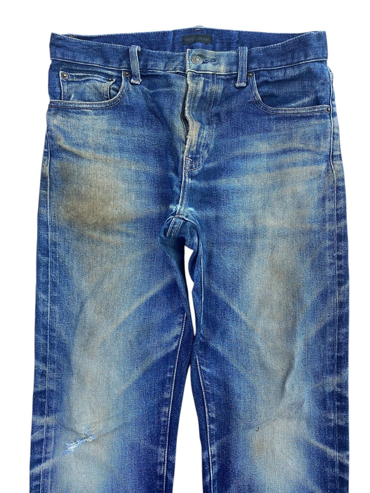 Uniqlo Uniqlo Whiskers Faded Wash Style Loose Jeans Size US 30 / EU 46 - 2 Thumbnail