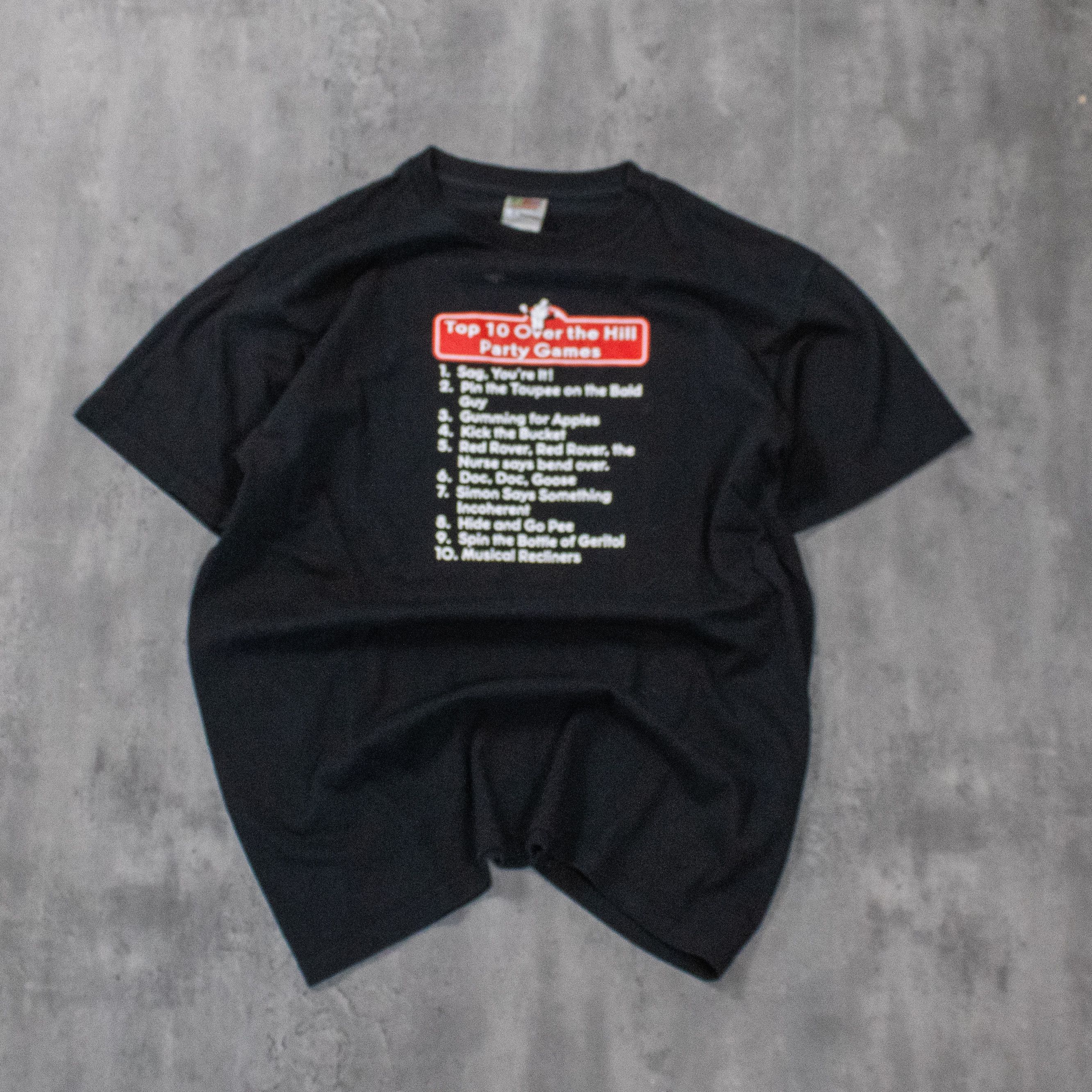 Fruit Of The Loom Y2K 2000's Top 10 Party Games Meme Comedy Humor T-Shirt Size US M / EU 48-50 / 2 - 3 Thumbnail
