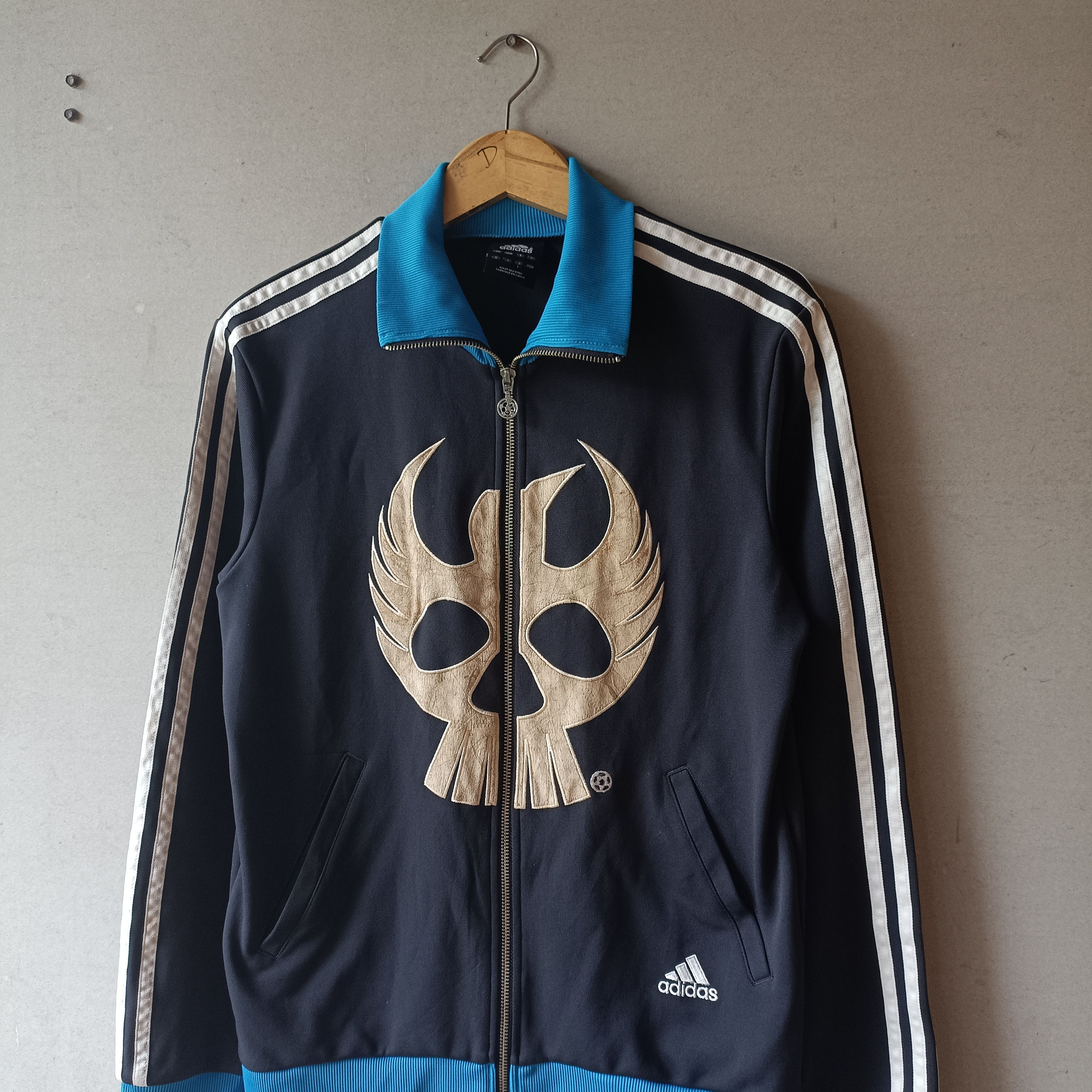 Adidas Rare Adidas Nippon Yatagarasu Skull Japan National Tracktop Size US L / EU 52-54 / 3 - 3 Thumbnail