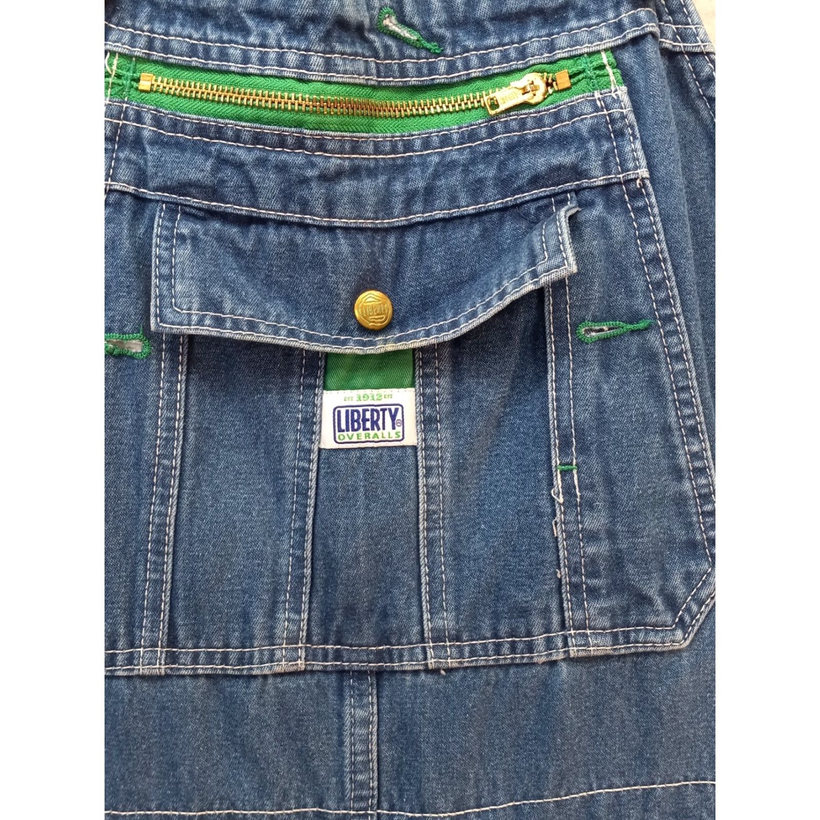 Denime Liberty Denim Bibb Overalls/ Farmer Jeans Size 42x30 Medium Wash Mens Regular Cotton Denim Bibb Overalls blue logo vintage: No (adjusted) Size US 42 / EU 58 - 3 Thumbnail