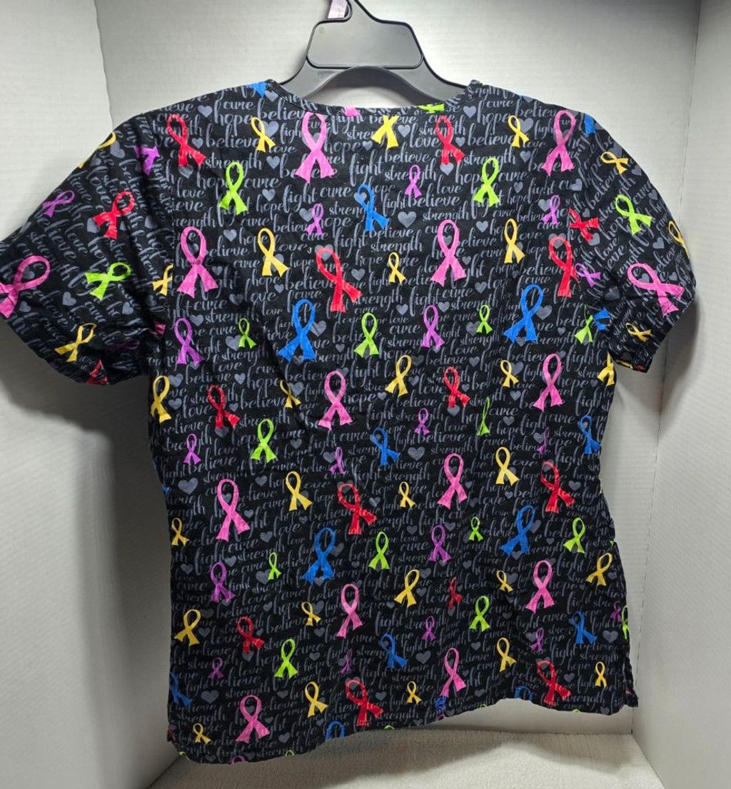Cherokee Women's Cherokee Black Multi-color Ribbon Short Sleeve Tee L Size L / US 10 / IT 46 - 6 Thumbnail