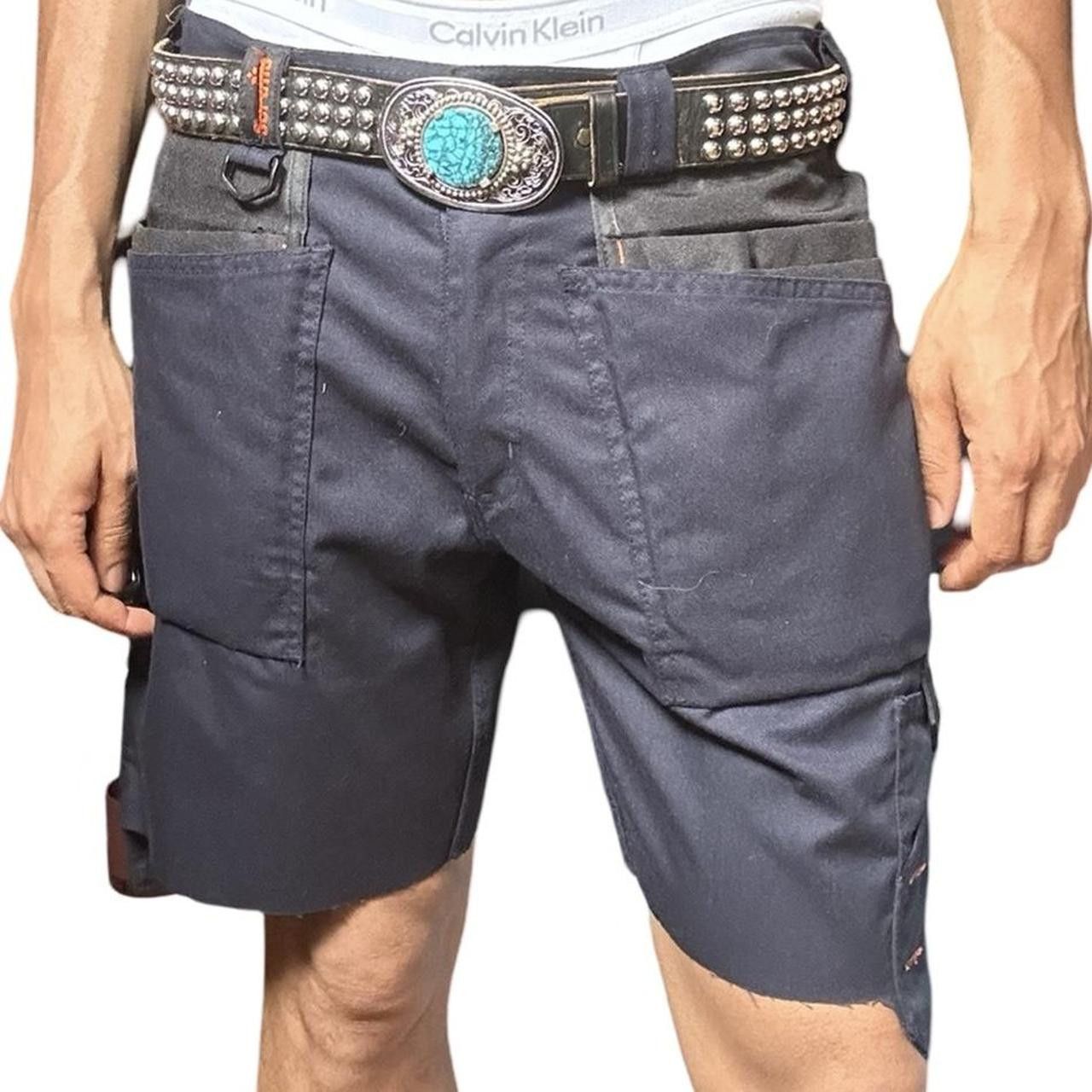 Other ASTROBOI* Blue Carpenters Utility Cargo Shorts - 34" Size US 34 / EU 50 - 2 Thumbnail