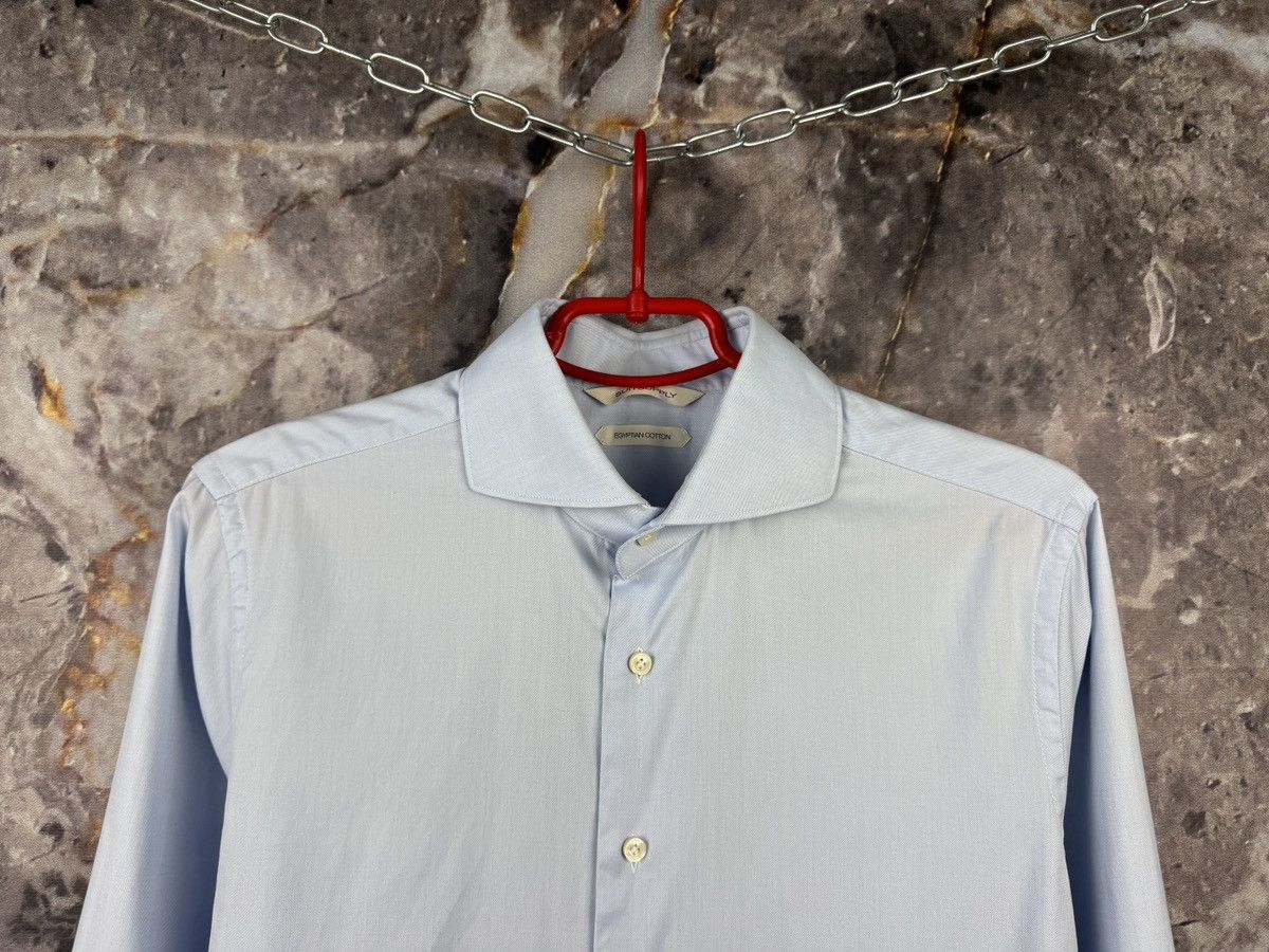 Suitsupply Suitsupply Light Blue Dress Shirt Men Button Up Size US M / EU 48-50 / 2 - 2 Thumbnail