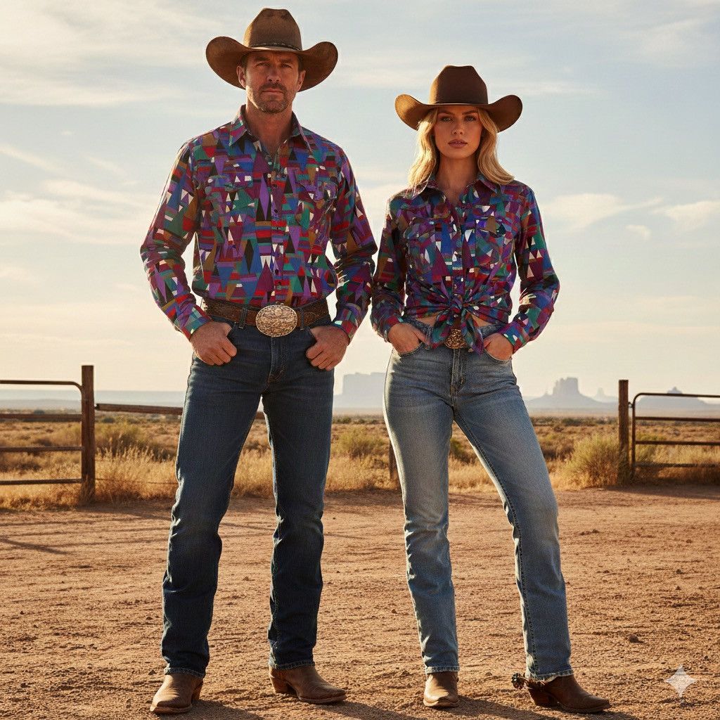 Wrangler Wrangler 80s Western Aztec Loud Vibrant Colorful Rodeo Vtg Size US XL / EU 56 / 4 - 1 Thumbnail