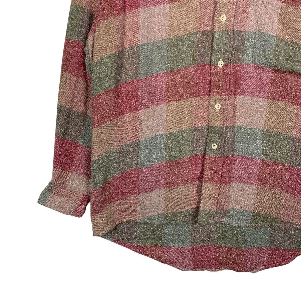 Flannel STEP TECH Checked Tartan Pink Flannel Work Shirt #1674-C74 Size US L / EU 52-54 / 3 - 3 Thumbnail