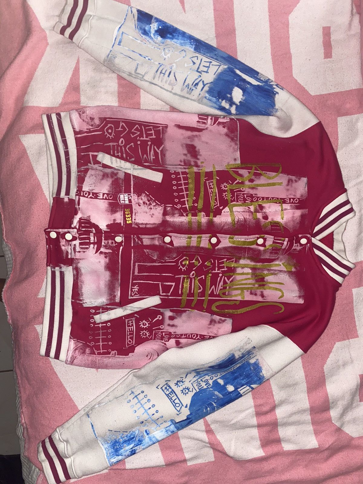 Other XXL Snow Milk “Blessings” bomber jacket. Size US XXL / EU 58 / 5 - 1 Thumbnail