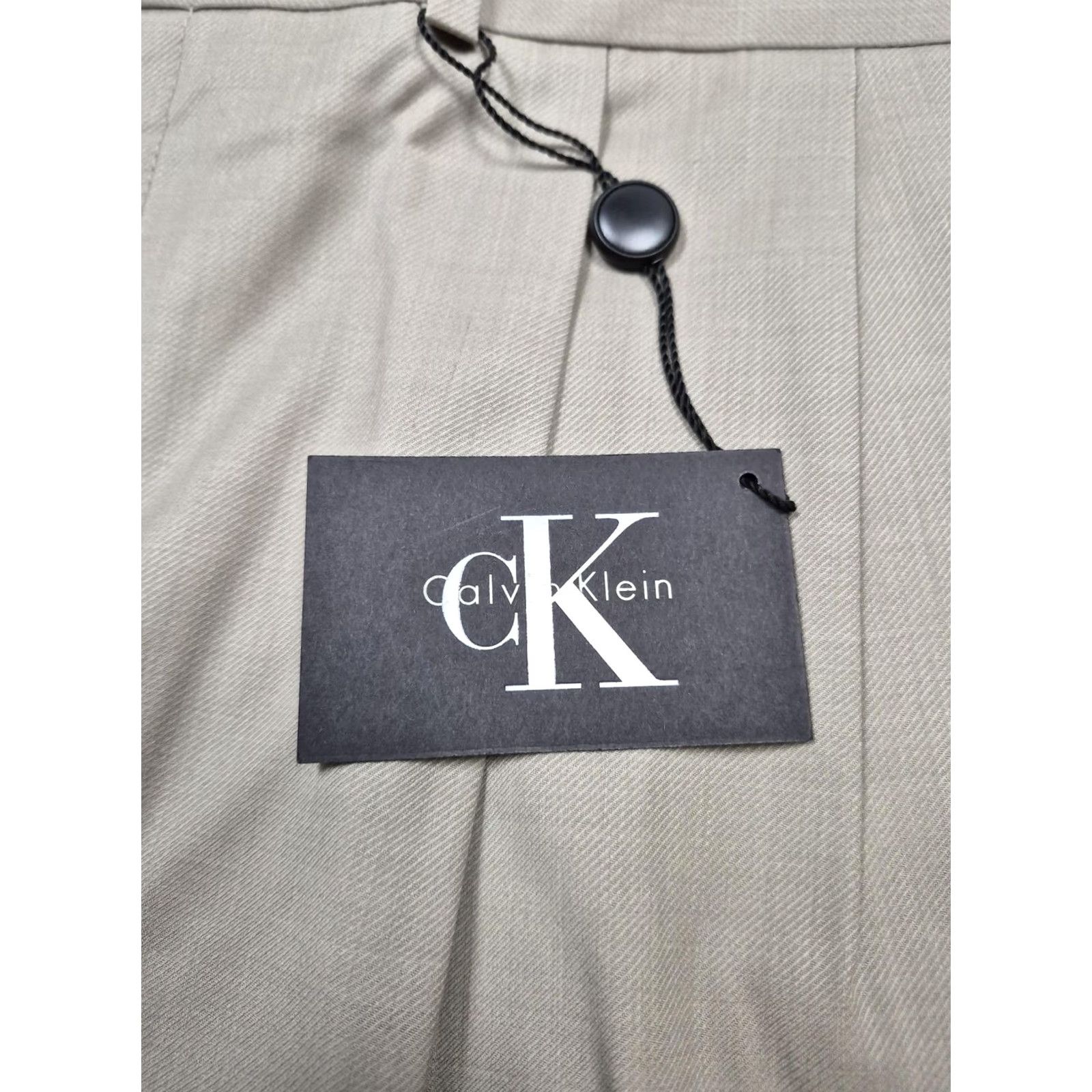 Calvin Klein Calvin Klein Dress Pants Mens 40x36 Beige Wool Pleated Unhemmed Canada NWT Size US 40 / EU 56 - 3 Thumbnail