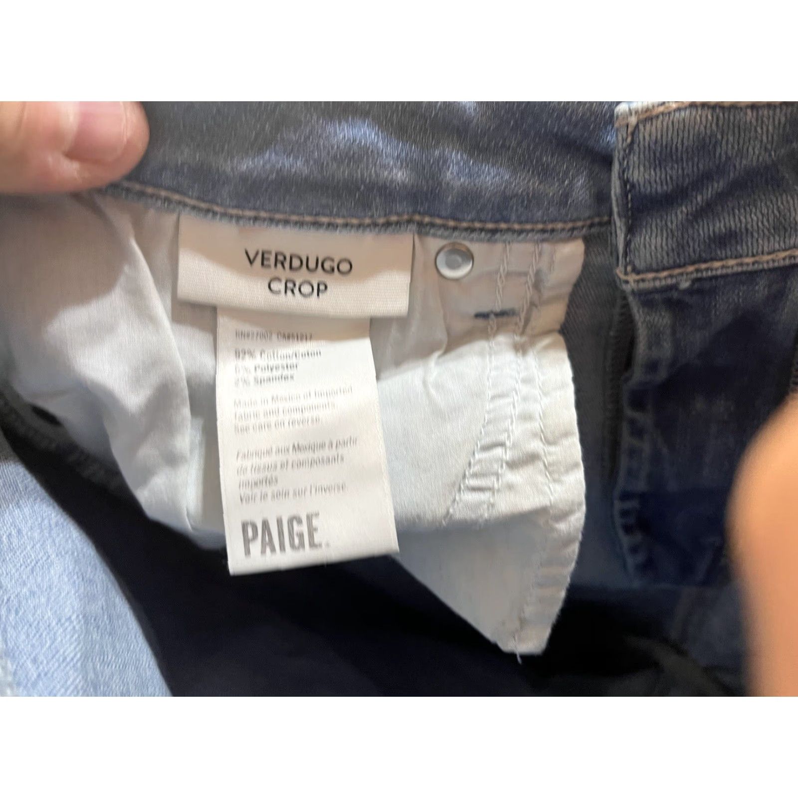 Paige PAIGE Verdugo Crop Jeans Women's Size 27 Blue Raw Hem Size 27" / US 4 / IT 40 - 6 Thumbnail