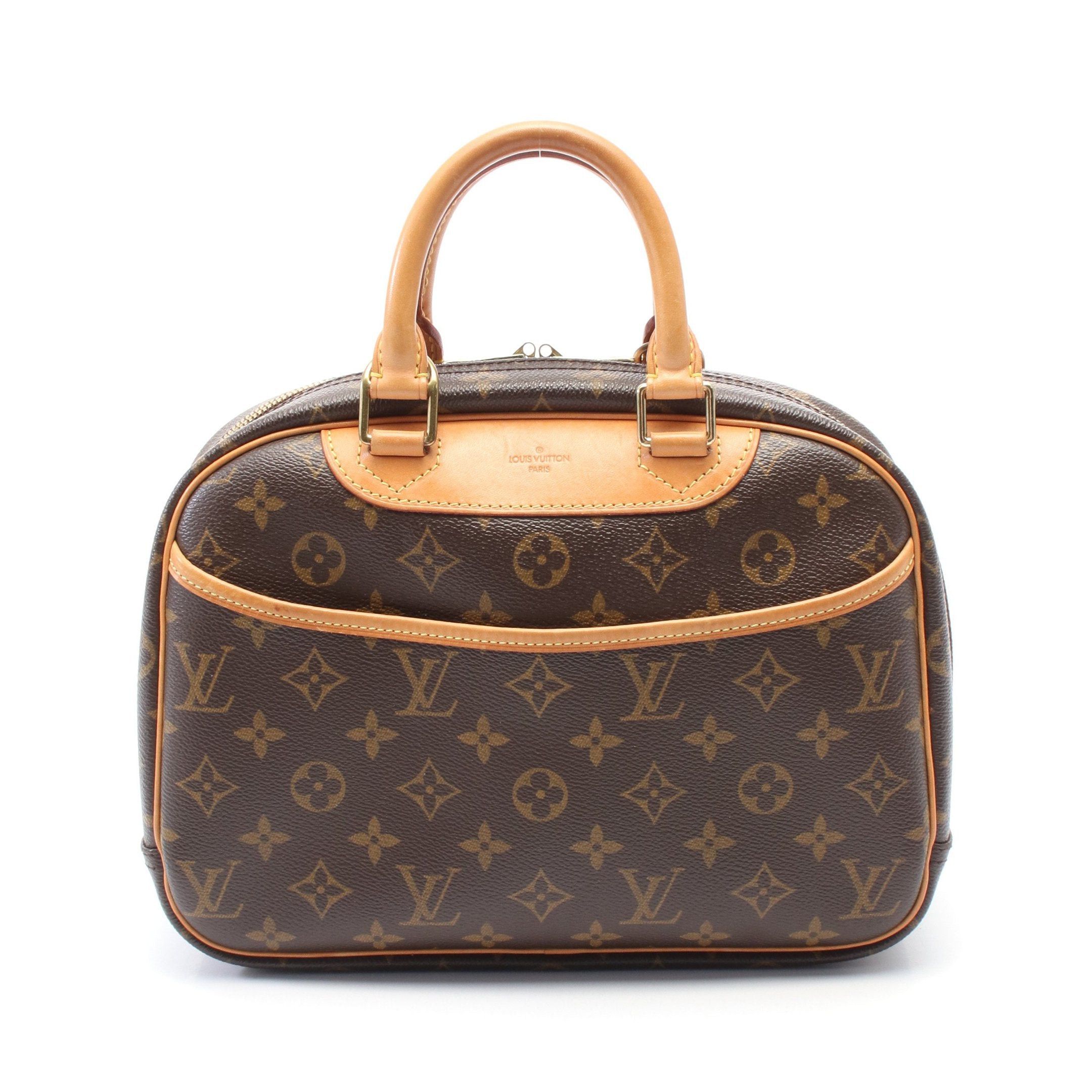 Louis Vuitton Louis Vuitton Trouville Monogram Handbag Leather Brown Size ONE SIZE - 1 Thumbnail