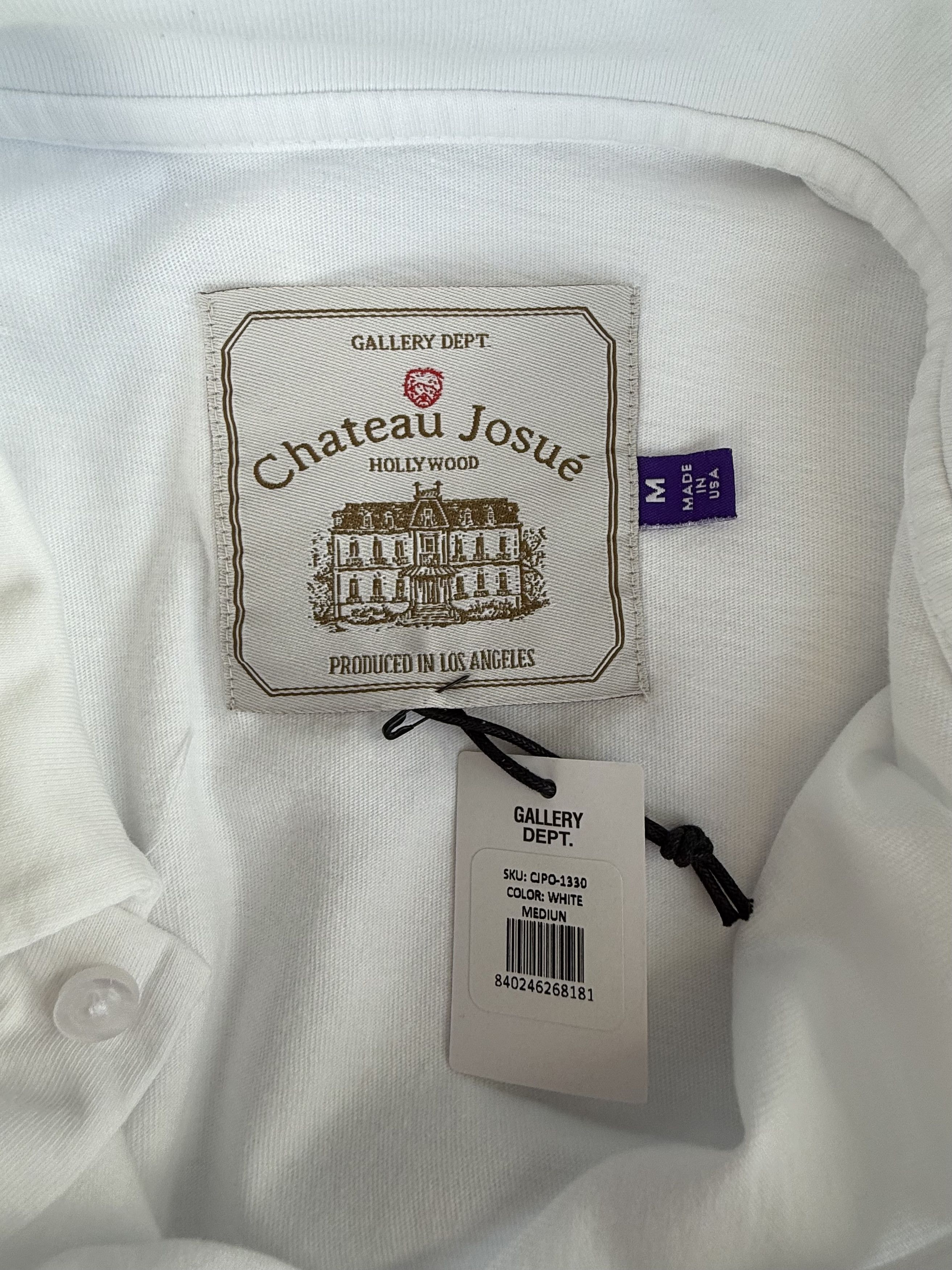 Gallery Dept. White Chateau Josue Embroidered Logo Polo T-Shirt Size US XL / EU 56 / 4 - 3 Thumbnail