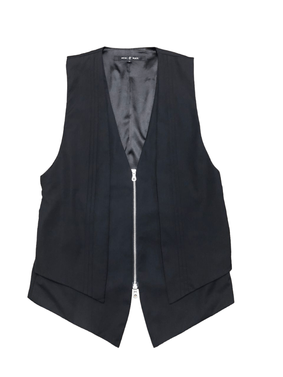 If Six Was Nine No Id Double Layer Black Vest Zipper Jacket Seditionaries Size US M / EU 48-50 / 2 - 2 Thumbnail