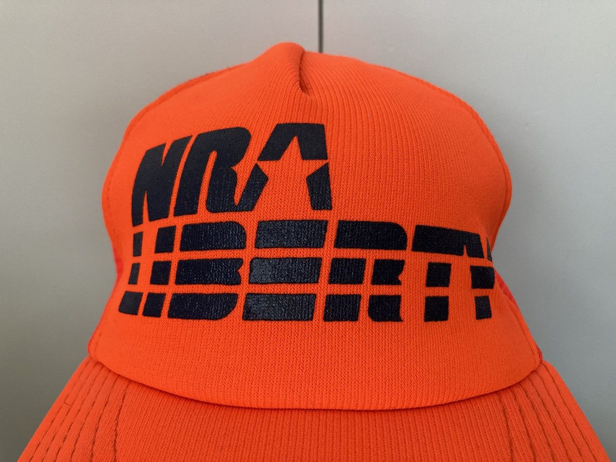 Vintage NRA LIBERTY SNAPBACK HAT CAP TRUCKER MESH NEON ORANGE HUNTER Size ONE SIZE - 6 Thumbnail