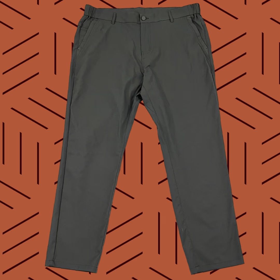 Vintage Jack Archer Jetsetter Tech Chino Pants Mens 35 x 27 Gray Slim Tapered 5-Pocket Business Travel Golf Pants Size US 35 - 1 Thumbnail