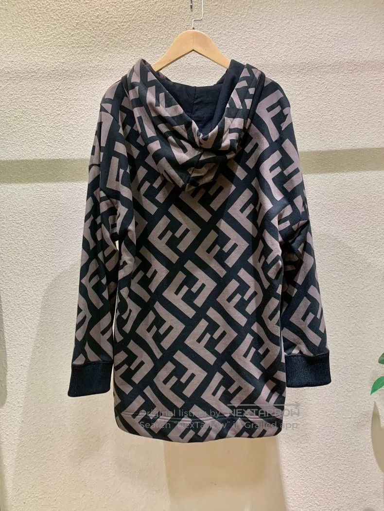 Fendi Fendi Classic Double F Old Flower Full-Print Hooded Sweats Size M / US 6-8 / IT 42-44 - 2 Thumbnail