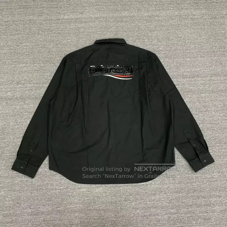Balenciaga Balenciaga Black tape to block the waves Coke shirt coat Size US XXS / EU 40 - 2 Thumbnail