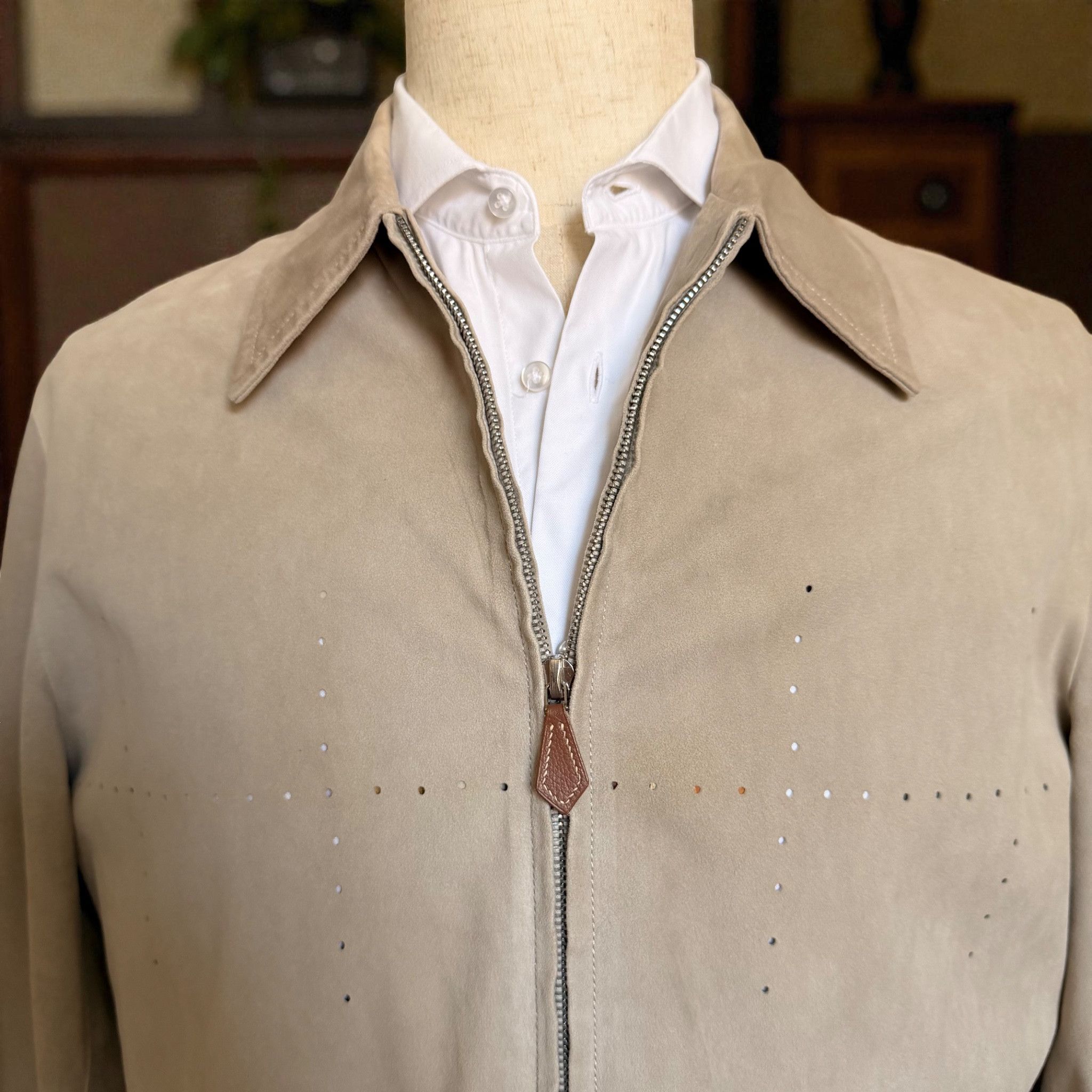 Hermes Hermès Reindeer Suede Leather Shirt (Renne) – Made in France Size US M / EU 48-50 / 2 - 2 Thumbnail