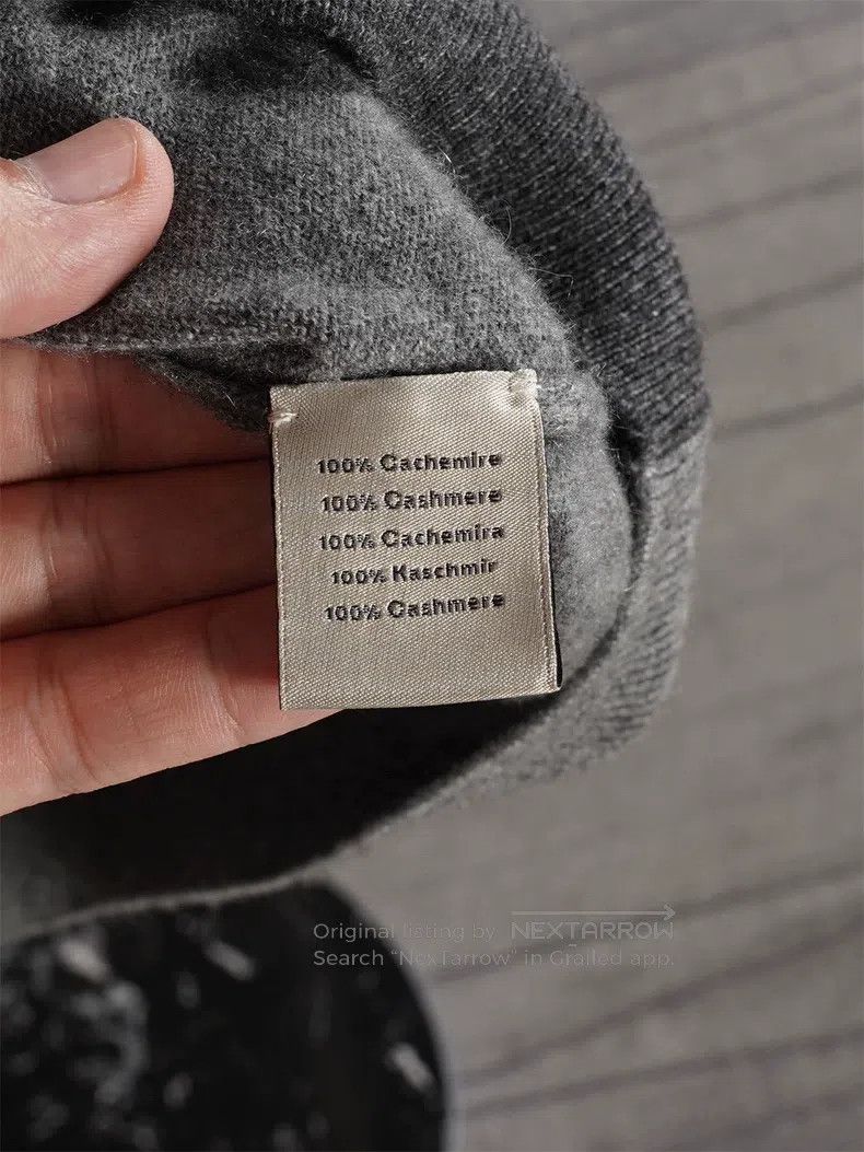 Hermes Hermes Thick Grey Cashmere Sweater Size US XL / EU 56 / 4 - 5 Thumbnail