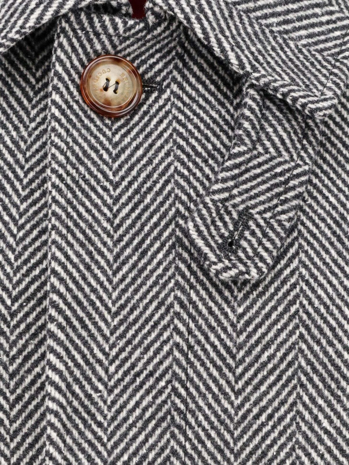Brunello Cucinelli o1w1db10226 Wool Silk Cashmere Blend Coat in Grey Size US XL / EU 56 / 4 - 5 Thumbnail