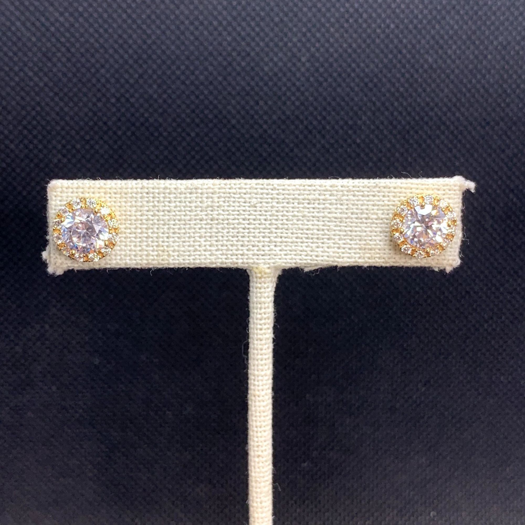 Other VTG Gold Over Sterling Silver 925 Cubic Zirconia Stud Earrin Size ONE SIZE - 1 Thumbnail