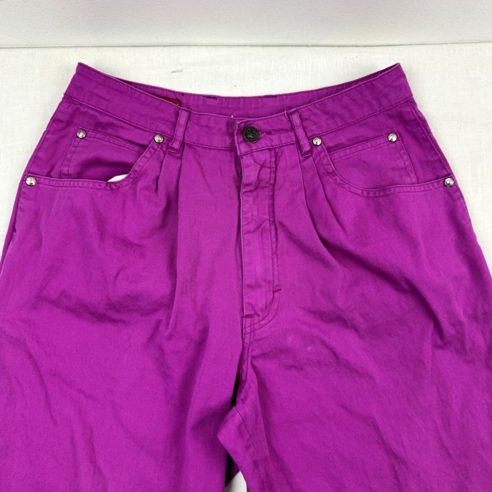 Vintage VINTAGE Sasson Pants Womens 10 High Waisted Mom Jeans 80s USA Pink Casual Hipster Size 32" / US 10 / IT 46 - 2 Thumbnail