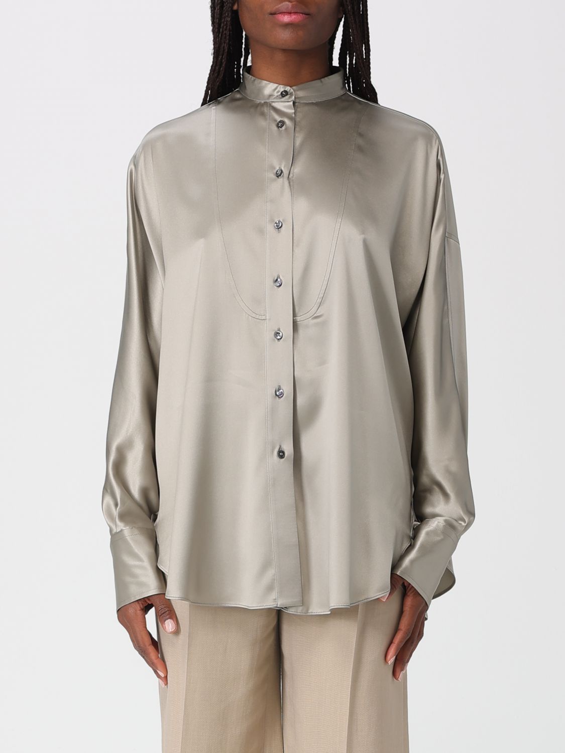 Brunello Cucinelli Brunello Cucinelli Shirt Woman Pearl Size XS / US 0-2 / IT 36-38 - 1 Thumbnail