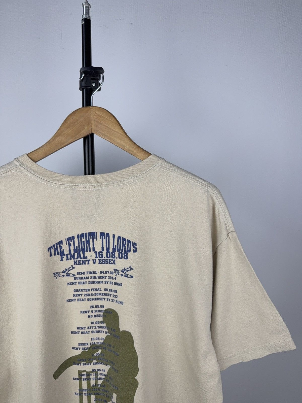 Other × Vintage Kent Spitfires Cricket Club Tee 2008 Lords Final L Beige Size US L / EU 52-54 / 3 - 7 Thumbnail