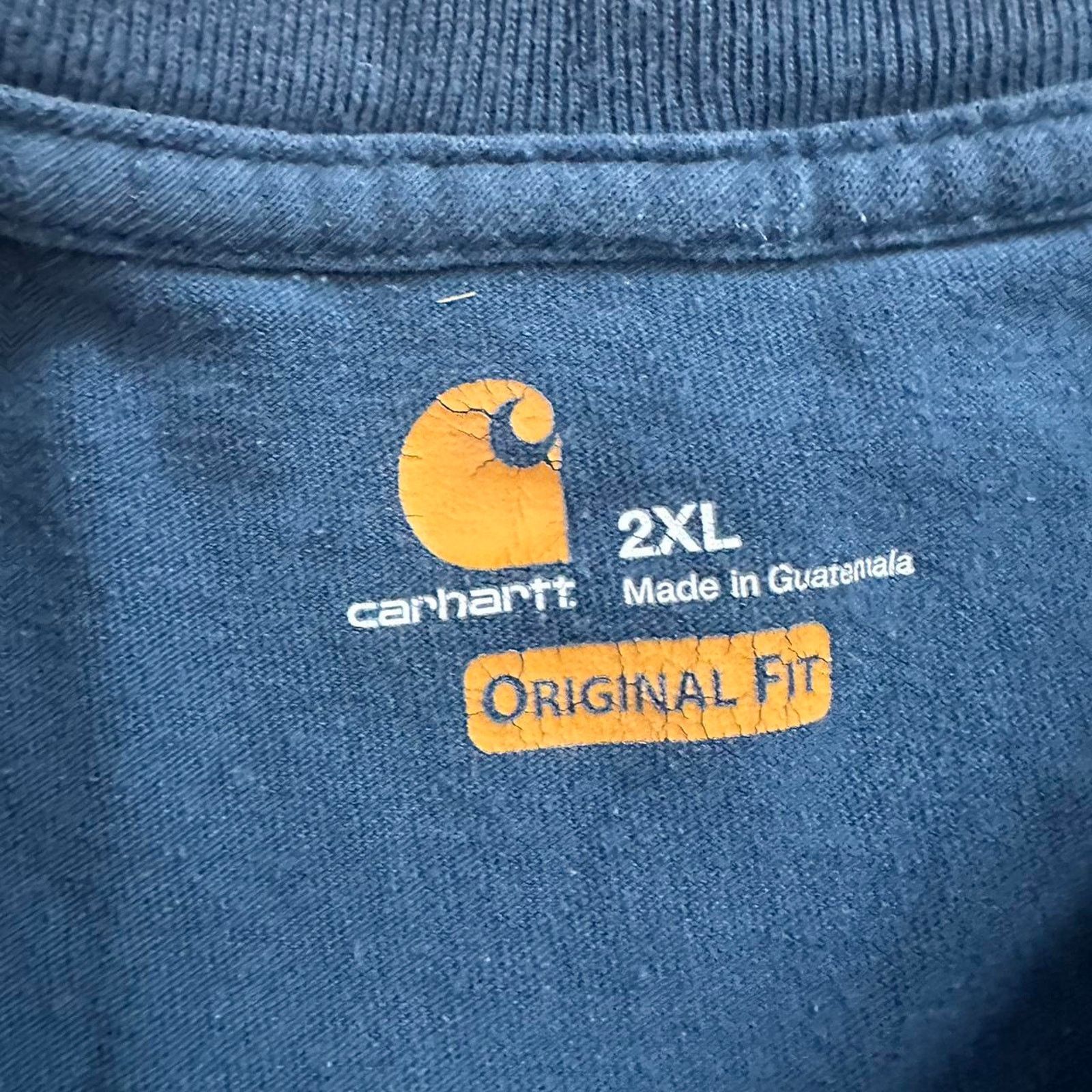 Carhartt Carhartt Original Fit Pocket Tee Shirt Distressed size 2XL Size US XXL / EU 58 / 5 - 2 Thumbnail