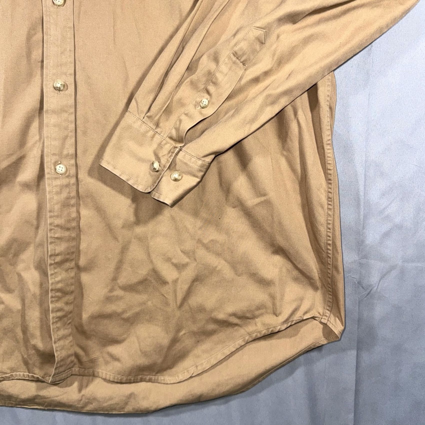 Brooks Brothers VINTAGE Brooks Brothers Shirt Mens L Beige Cotton Twill Button-Up Long Sleeve Casual Size US L / EU 52-54 / 3 - 5 Thumbnail
