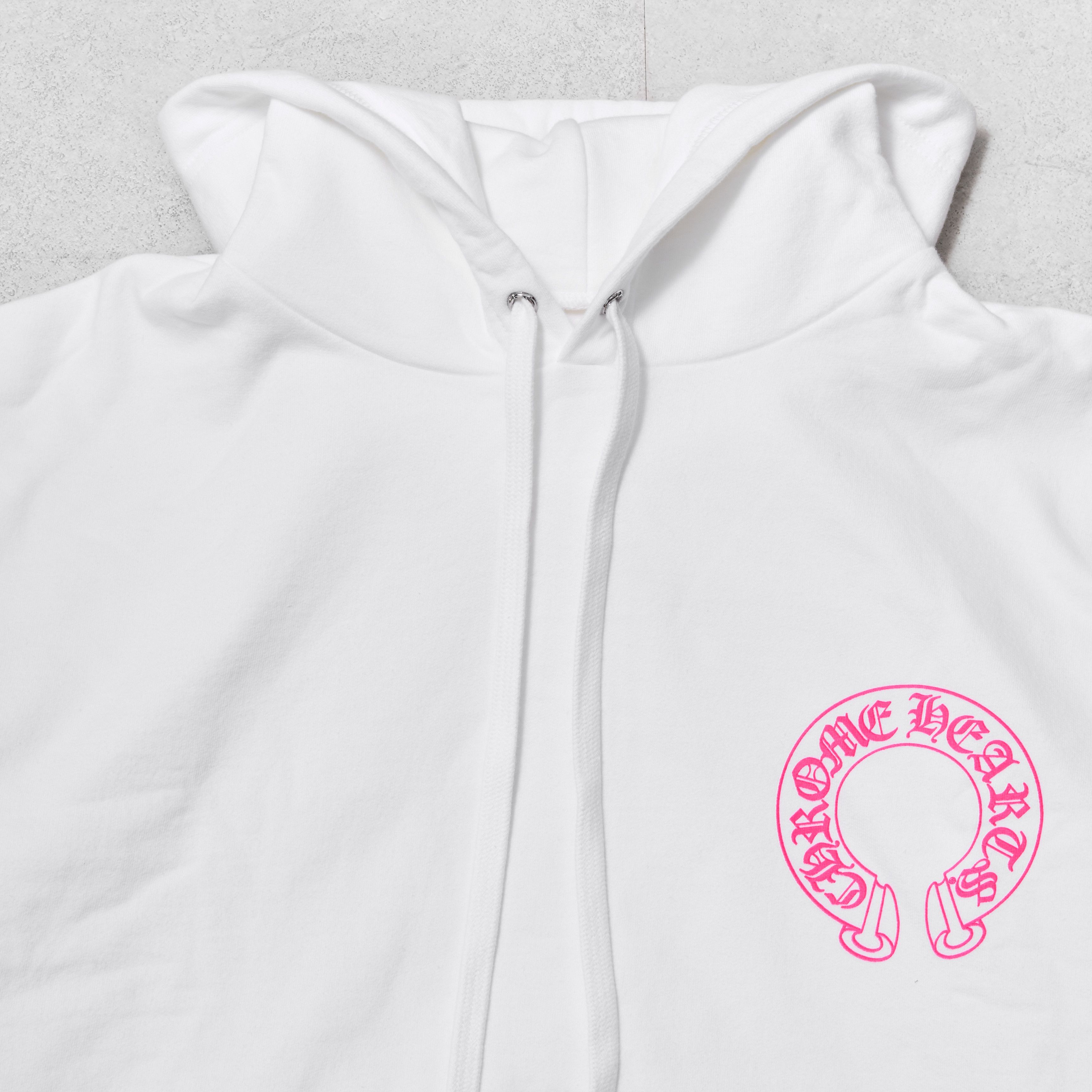 Chrome Hearts CHROME HEARTS horsehoe logo hoodie neon magenta print white Size XL / US 12-14 / IT 48-50 - 5 Thumbnail