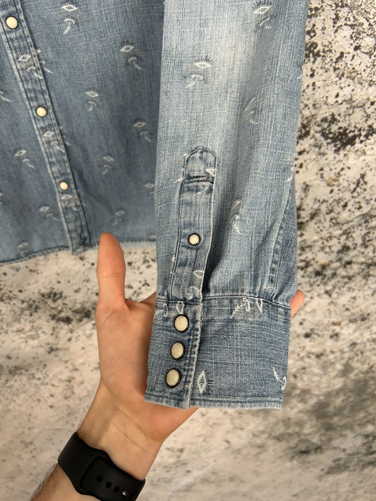 Allsaints Allsaints Denim Avant Garde Shirt Designer Grunge Streetwear Size US M / EU 48-50 / 2 - 4 Thumbnail