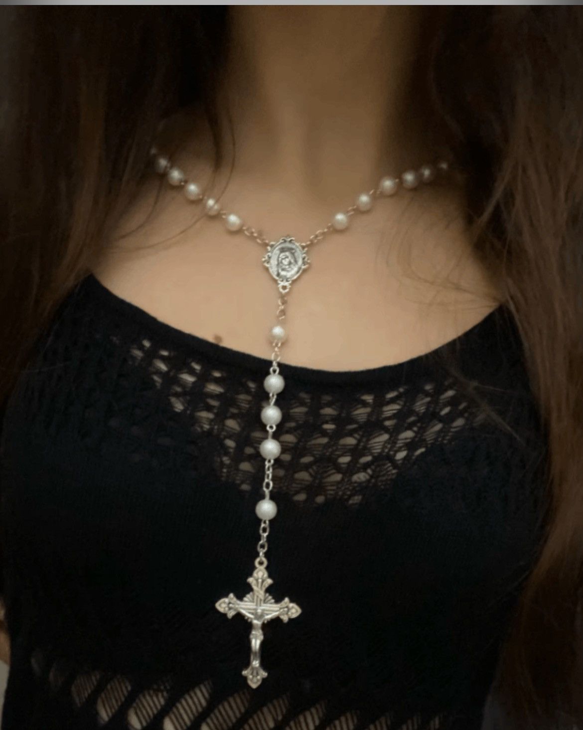 Japanese Brand Saint Benedict Rosary Necklace Chain Catholic Jesus Size ONE SIZE - 3 Thumbnail