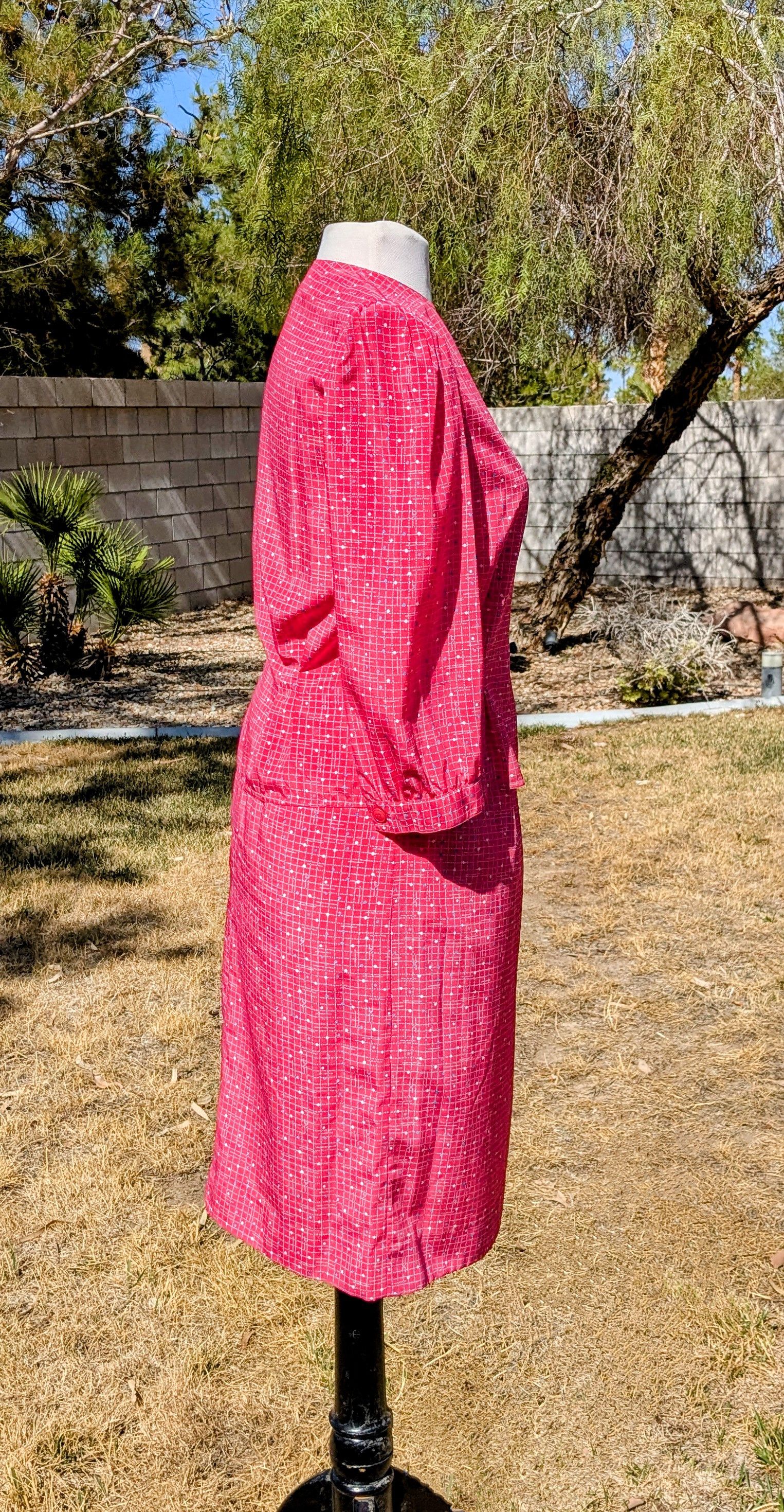 Designer 1980s Charles Bianco Italian Collection Petite Dress Set Size M / US 6-8 / IT 42-44 - 3 Thumbnail