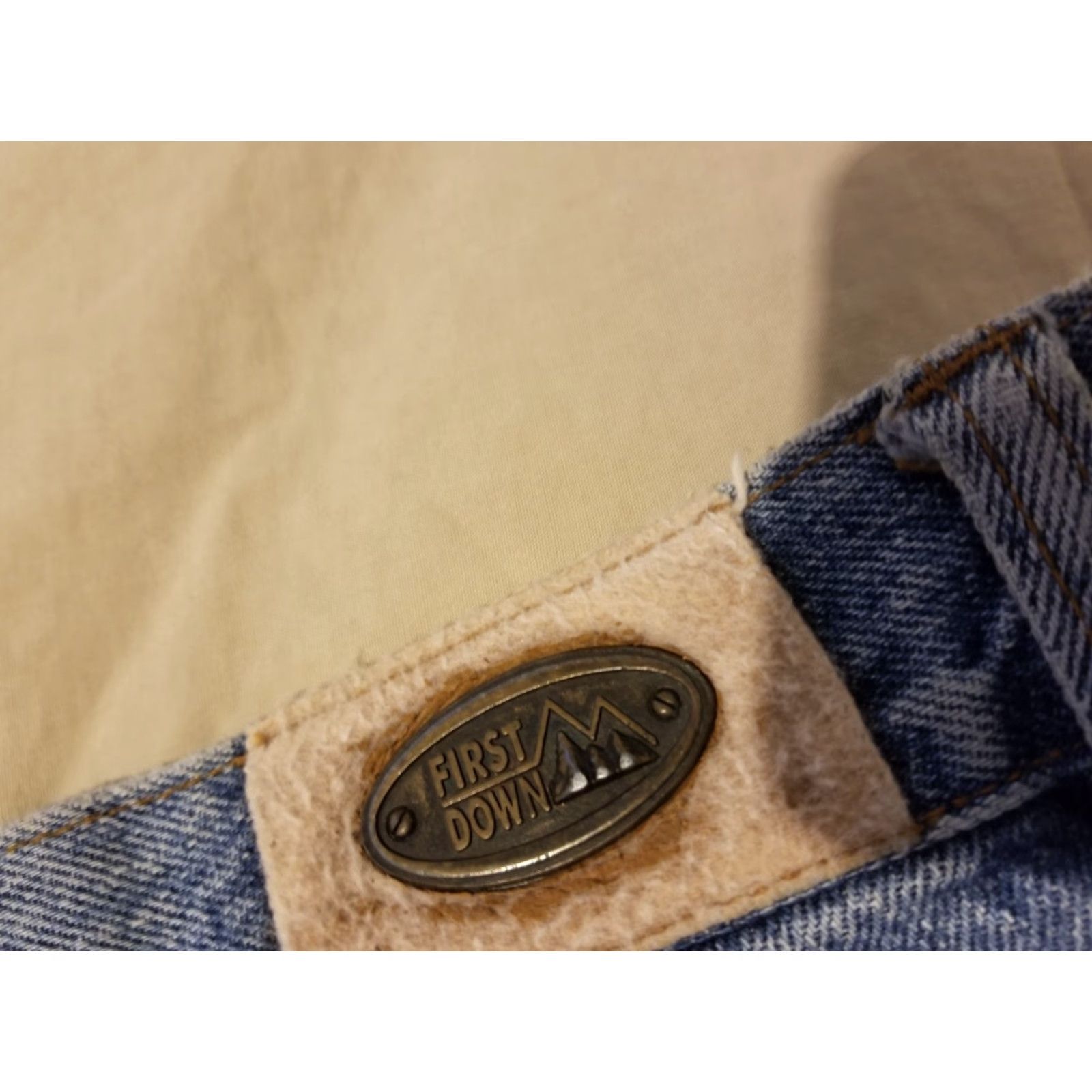 Vintage VINTAGE First Down Mens Bermuda Shorts Denim 34 32 90s Hip Hop Blue Cotton Baggy Pocket 5-Pocket Style Casual Summer Spring Mens Size US 34 / EU 50 - 2 Thumbnail