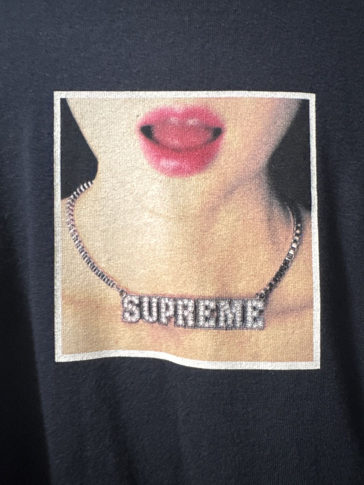 Supreme Supreme Necklace Tee Navy Size US M / EU 48-50 / 2 - 3 Thumbnail
