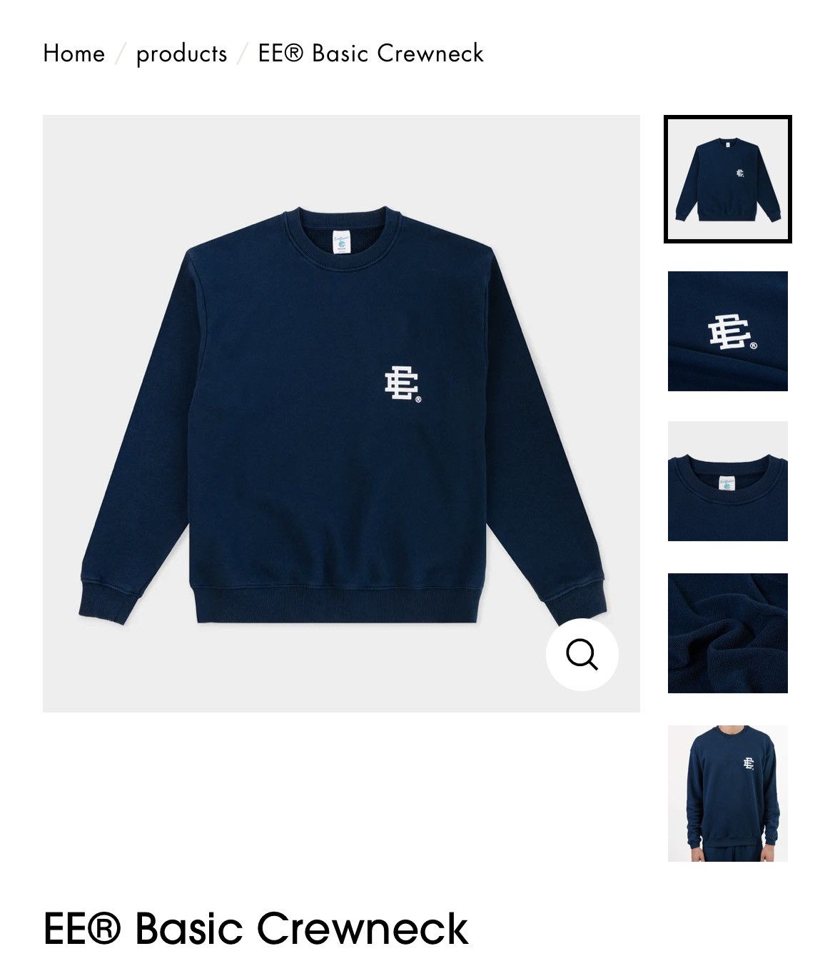 Eric Emanuel EE Hoodie Powder Blue Yellow Large Used | Grailed