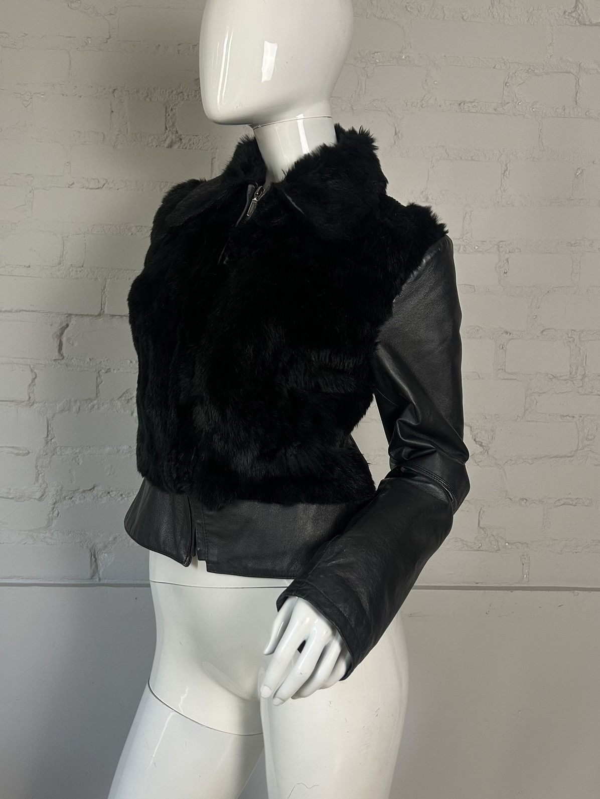 Other Vintage biker leather fur jacket Size S / US 4 / IT 40 - 2 Thumbnail