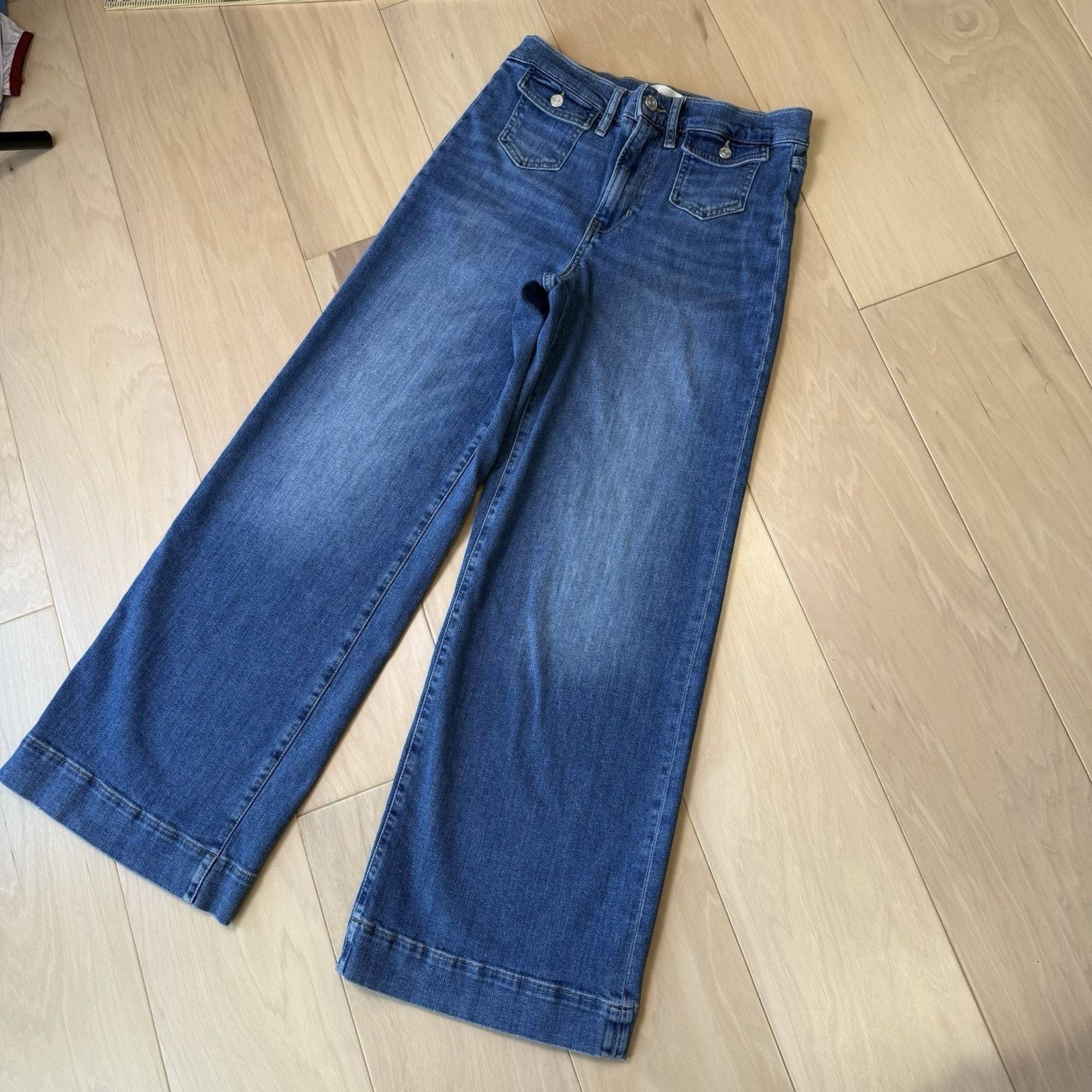 Frame Frame Le Slim Palazzo Jeans Women's 28 High Rise Wide Leg Size 28" / US 6 / IT 42 - 11 Thumbnail