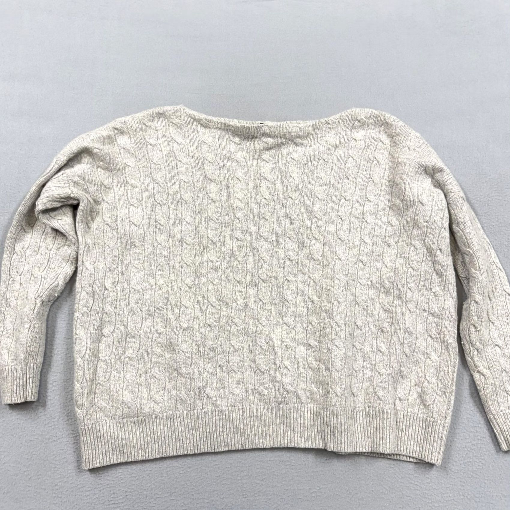 Polo Ralph Lauren Ralph Lauren Sport Sweater Womens Large Gray Cable Knit Boat Neck Pullover Size L / US 10 / IT 46 - 4 Thumbnail
