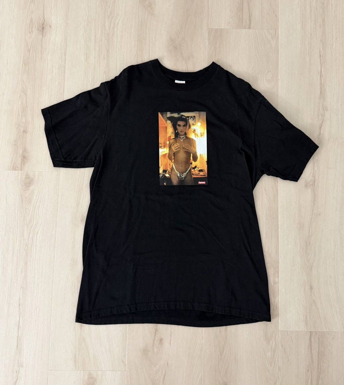 Supreme Supreme SS18 Nan Goldin Kim in Rhinestone Tee Black Size US L / EU 52-54 / 3 - 1 Thumbnail