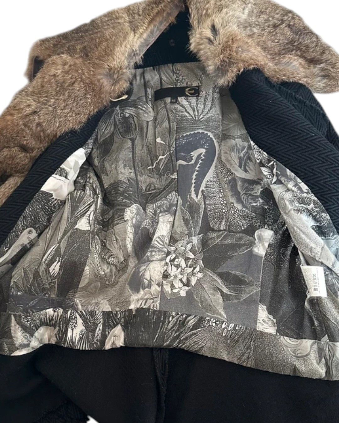 Roberto Cavalli REX RABBIT FUR JACKET Size L / US 10 / IT 46 - 3 Thumbnail