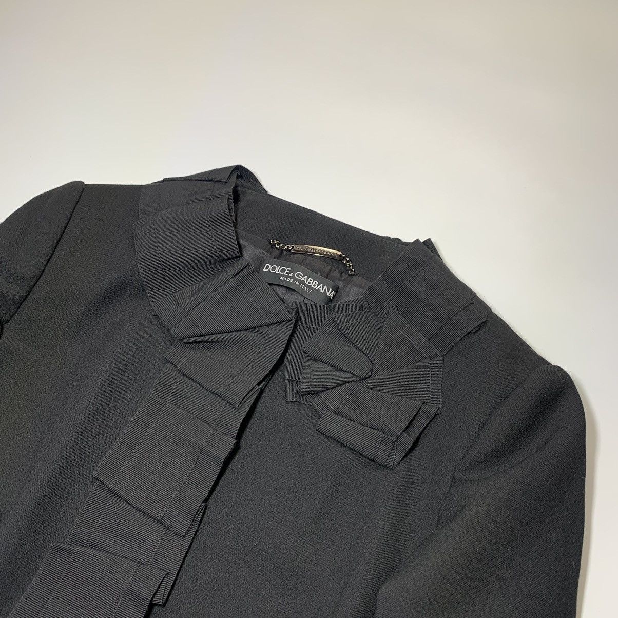 Dolce & Gabbana Dolce & Gabbana Ruffled Piping Flower Blazer / Jacket Size S / US 4 / IT 40 - 6 Thumbnail