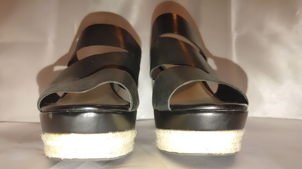 The Unbranded Brand Franco Sarto Miss Karter Leather Wedge Heel Size 9 Size US 9 / IT 39 - 4 Thumbnail