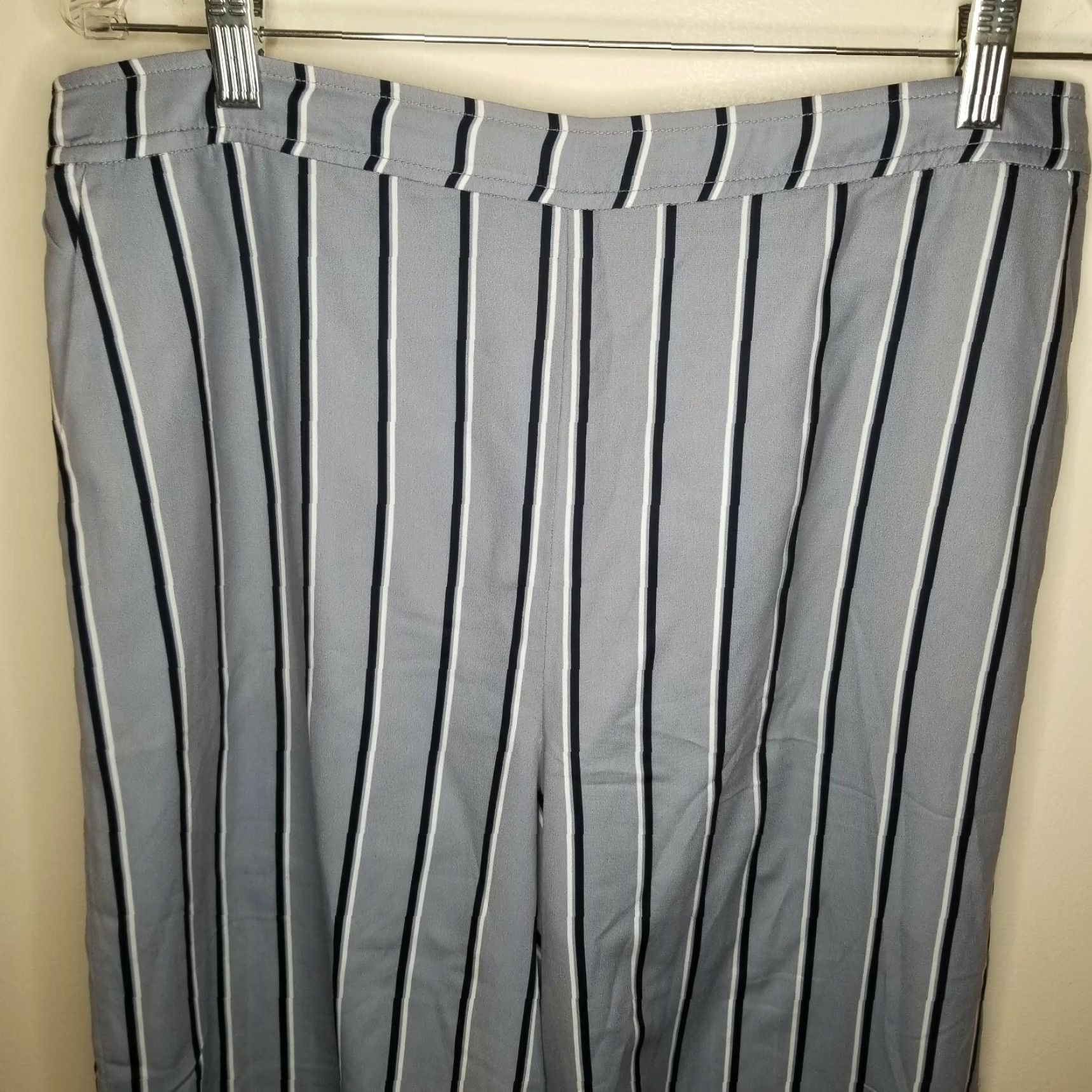 Vintage VINTAGE? Wait, J.O.A. brand not vintage. Use: J.O.A. Just One Answer Womens Pants Blue Striped Flowy XL Size 40" / US 18 - 2 Thumbnail